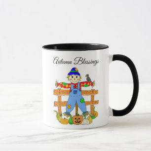 Fågelskrämman Nedfall för hösten Blessings Hand pl Mugg