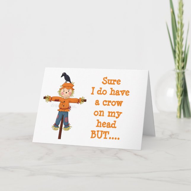 FÅGELSKRÄMMAN OCH KRÅKA MED "GRATTIS PÅ FÖDELSEDAG KORT (Framsida)