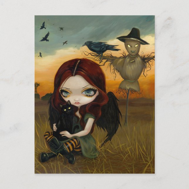 "Fågelskrämman" vykort (Framsida)