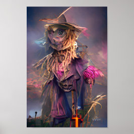 fågelskrämmans fantasyillustration poster