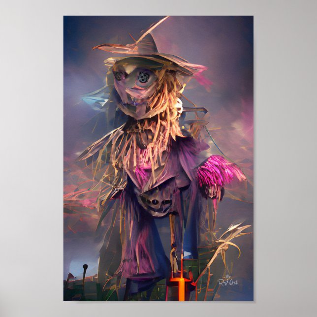 fågelskrämmans fantasyillustration poster (Framsidan)