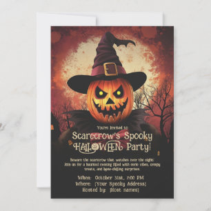 Fågelskrämmans Spooky Halloween fest! Inbjudan
