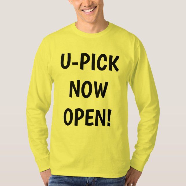 Fågelskrämmas tröja, gårdsskylt på t-shirt (Framsida)