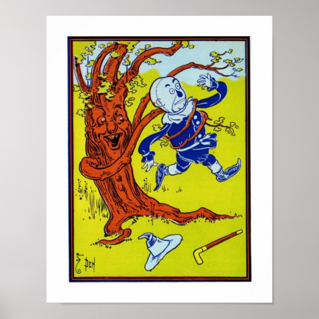 FÅGELSKRÄMMEL MÖTER KAMPANDE TRÄD POSTER (Framsidan)