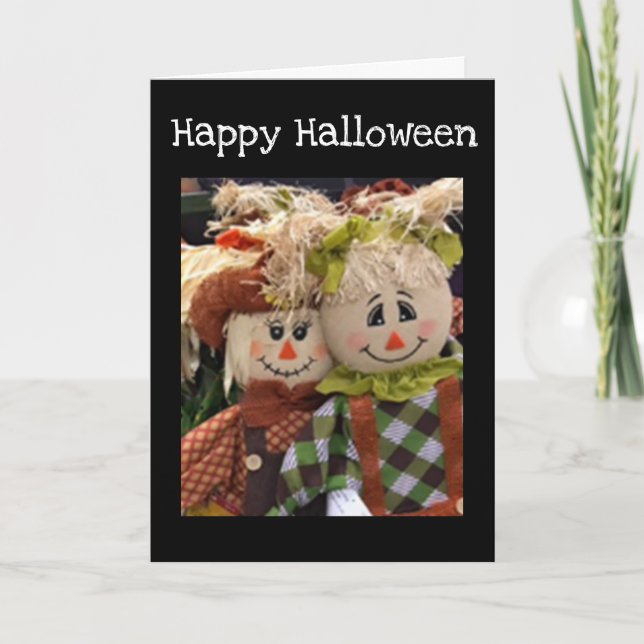 FÅGELSKRÄMMOR SKRÄMMER INTE DIG "HALLOWEEN" KORT (Framsida)