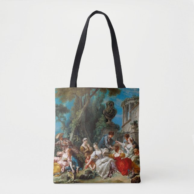 Fågelskyttarna av Francois Boucher Tygkasse (Framsida)