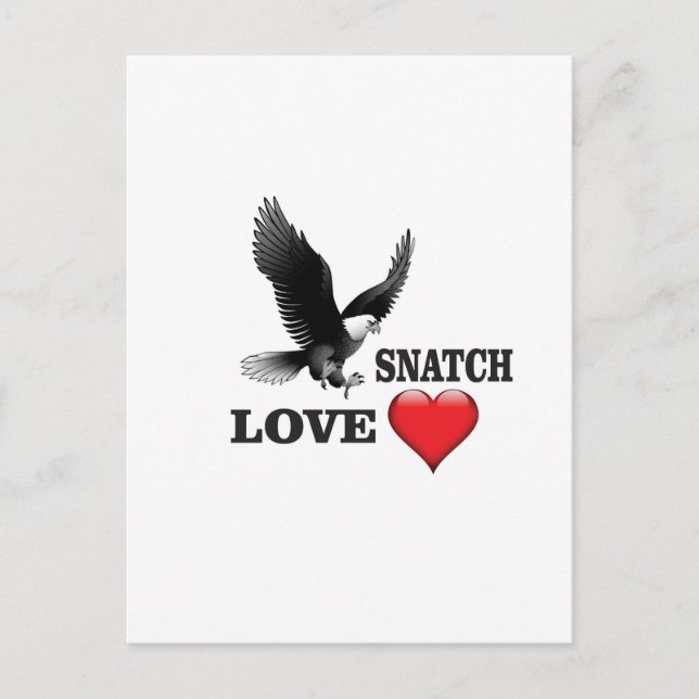 fågelsnäcka kärlek vykort (Framsida)