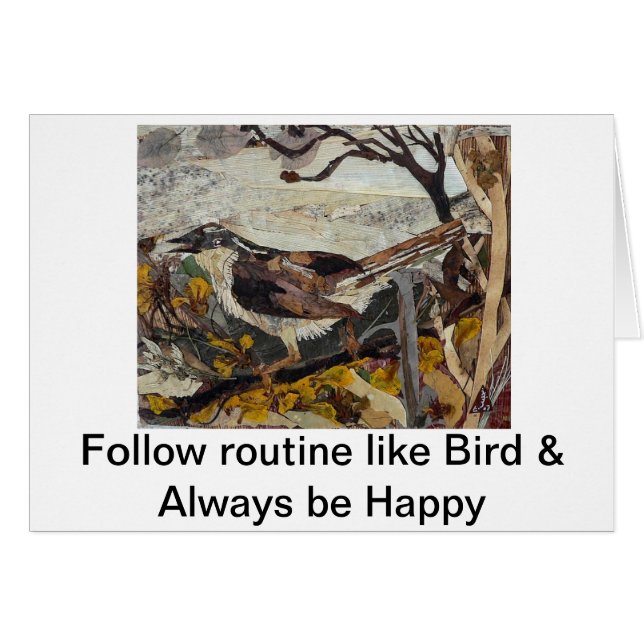 FågelSparrow Hälsningskort (Framsidan Horizontal)