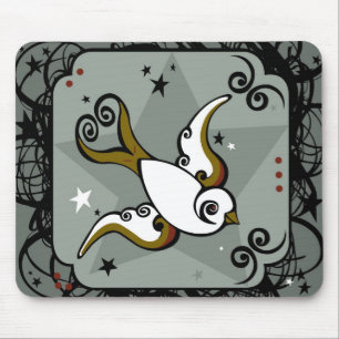 Fågeltatuering Mousepad Musmatta