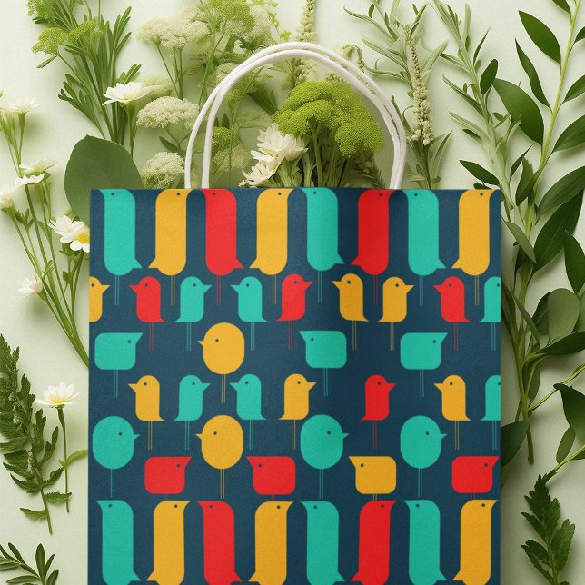 FågelTecknad (gift bag, birthday surprise gift bag, teddy bear gift bag, wine gift bag, travel bag, use and throw )