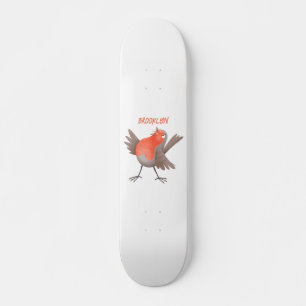 Fågeltecknad för Cute singenrobin Mini Skateboard Bräda 18,5 Cm