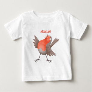 Fågeltecknad för Cute singenrobin T Shirt