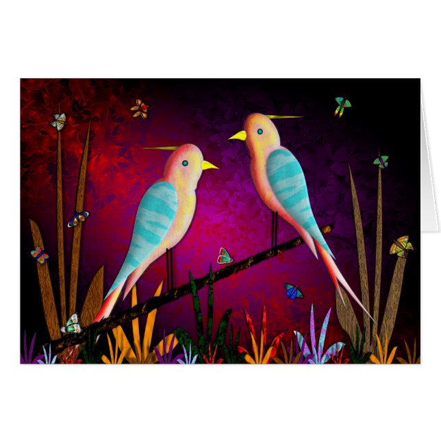 FÅGELTRÄDGÅRD HÄLSNINGSKORT (Framsidan Horizontal)