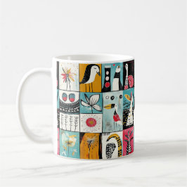Fågelträdgård och vilda blommor kaffemugg