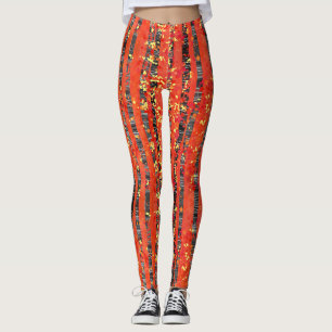 Fågelträdsskogslandmålning Leggings