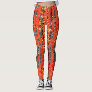 Fågelträdsskogslandmålning Leggings