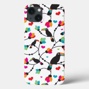 Fågeltropisk illustration med söt toucan