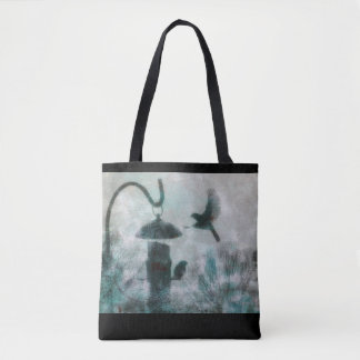 Fågeltyp Mysterious Turquise Tote Bag Tygkasse