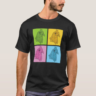 Fågeluppfödning Fågel Djur Bonde Popkonst Kycklin T Shirt