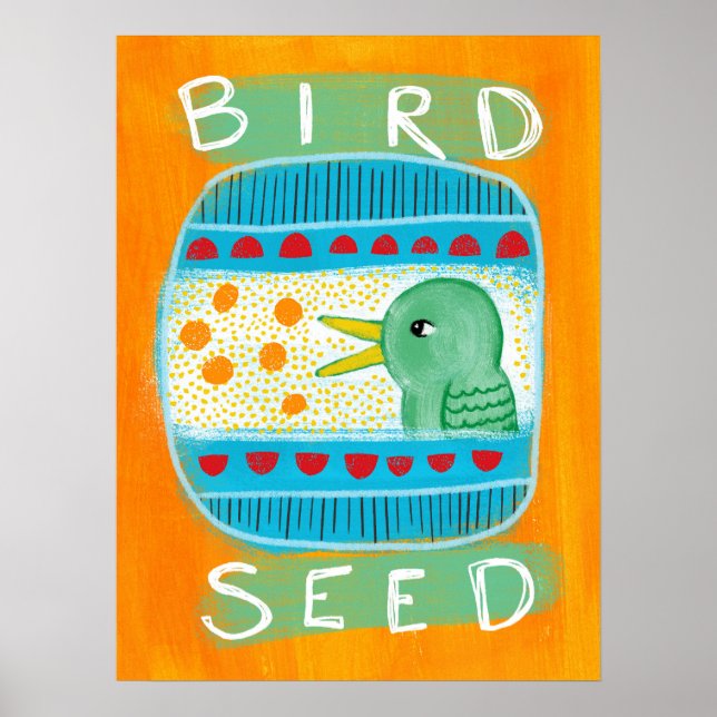 Fågelutsäde Poster Wall Art - Lönnfågel (Framsidan)