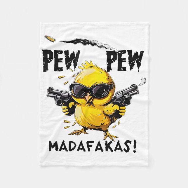 Fågelutskrift Slappna av Svep - Uni-vuxnor - Vit - Fleecefilt (Framsidan)