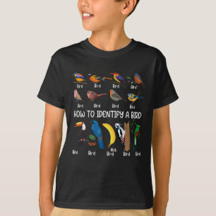 Fågelvaktare för att identifiera en fåglars uni t shirt