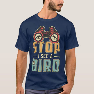 Fågelvaktare Retro Stanna jag ser en fågelvaktpojk T Shirt