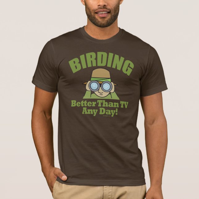 Fågelvaktning, fågelfåglar tee shirt (Framsida)