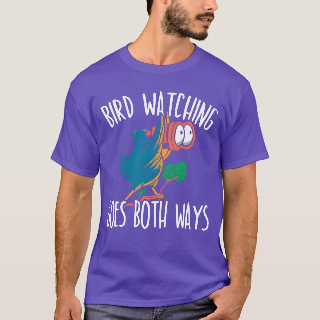 Fågelvaktning leder båda formerna av fågelkonspira t shirt (Framsida)