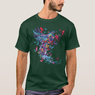 Fågelvän i färg t shirt