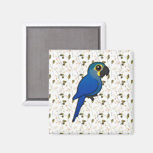Fågelvänlig Indigo Macaw eller Lears Ara Magnet