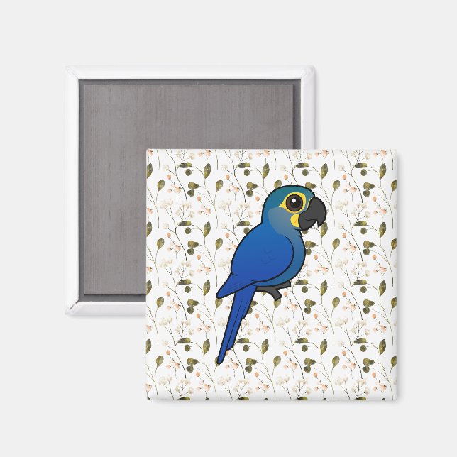 Fågelvänlig Indigo Macaw eller Lears Ara Magnet (Front/Back)