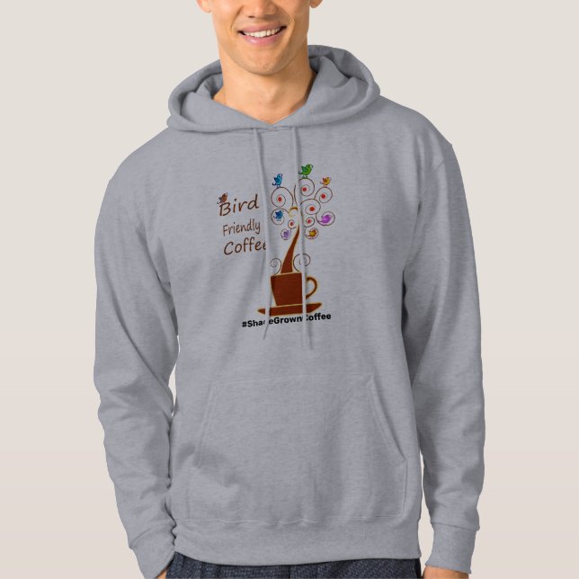 Fågelvänlig kaffe hoodie (Framsida)