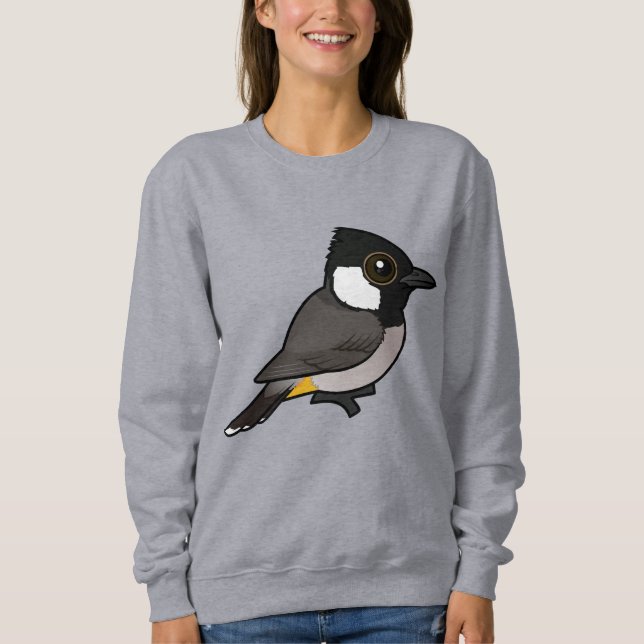 Fågelvänlig Vitörad Bulbyl T Shirt (Framsida)