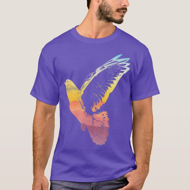 Fågelvektor silhouette Coola Pigeon T Shirt (Framsida)
