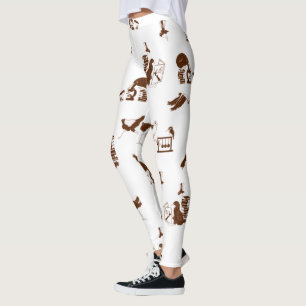 Fågelvetenskap i NZ mönster Leggings