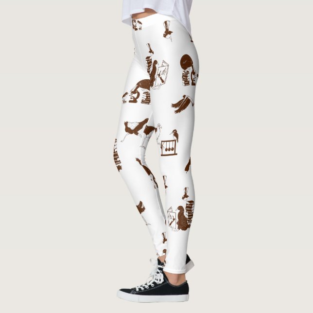 Fågelvetenskap i NZ mönster Leggings (Vänster)