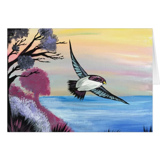 Fågelvy Hälsningskort (Framsidan Horizontal)