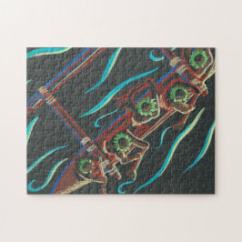 Fågelvy Öga på Hawaiianska Canoe Pussel