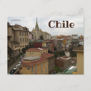 Fågelvy över Valparaiso Chiles Öga Vykort