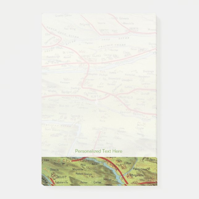 Fågelvy Underbarare slingor Post-it Block (Framsida)