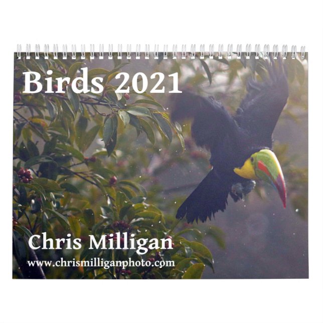Fåglar 2021 Kalender av Chris Milligan (Omslag)