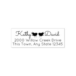 Fåglar Adress Självfärgande Stämpel