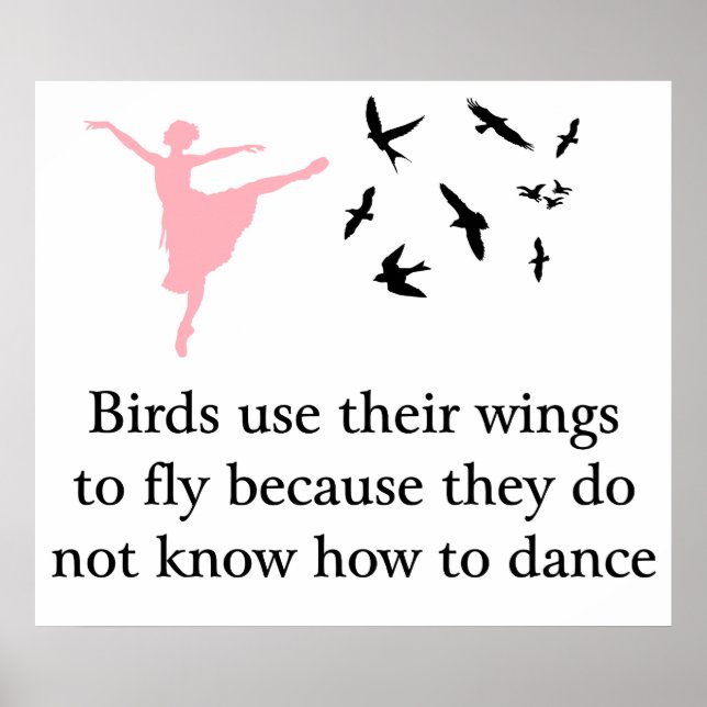 Fåglar användor vingar att flyga skriva ut/poster poster (Framsidan)