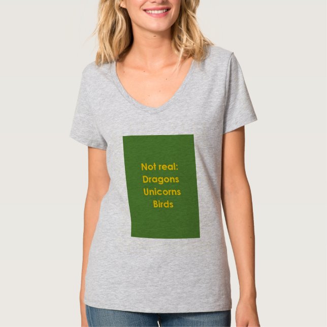 Fåglar är inte riktiga t shirt (Framsida)
