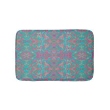 Fåglar Arabesque Bohemian Mönster Turquise Rosa
