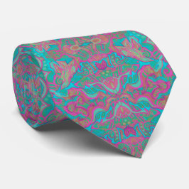 Fåglar Arabesque Bohemian Mönster Turquise Rosa Slips