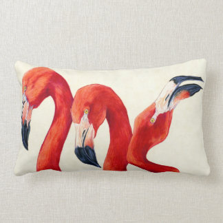 Fåglar av a-fjädern - flamingoen kudder lumbarkudde