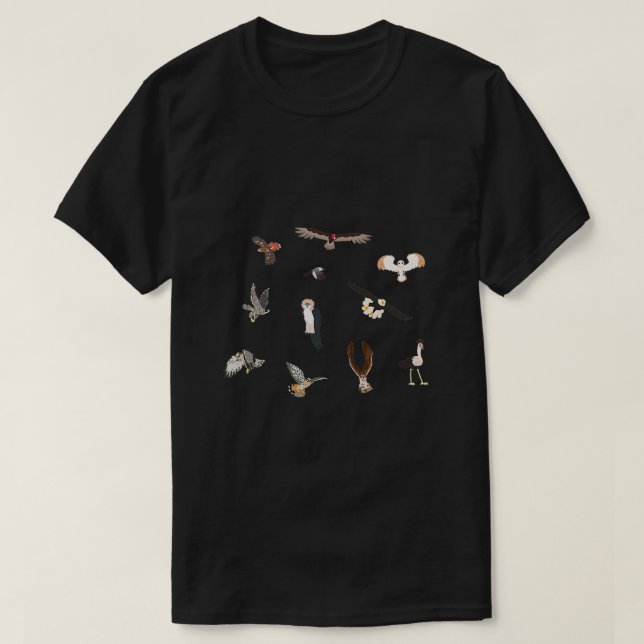 Fåglar av Bett samling T Shirt (Design framsida)
