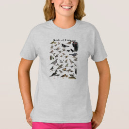 Fåglar av den Europa skjortan Tee